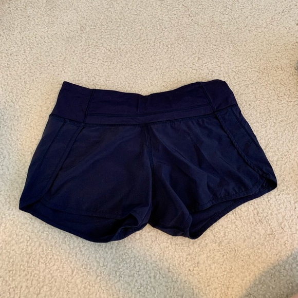 Lululemon Navy Speed Up Shorts 4” - Picture 4 of 7